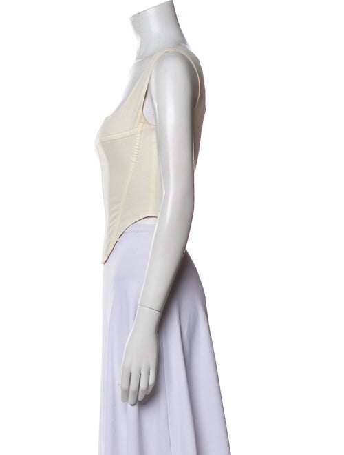 Miaou Square Neckline Sleeveless Crop Top