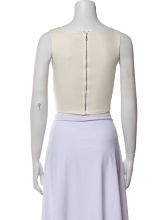 Miaou Square Neckline Sleeveless Crop Top