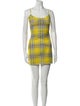Miaou Plaid Print Mini Dress