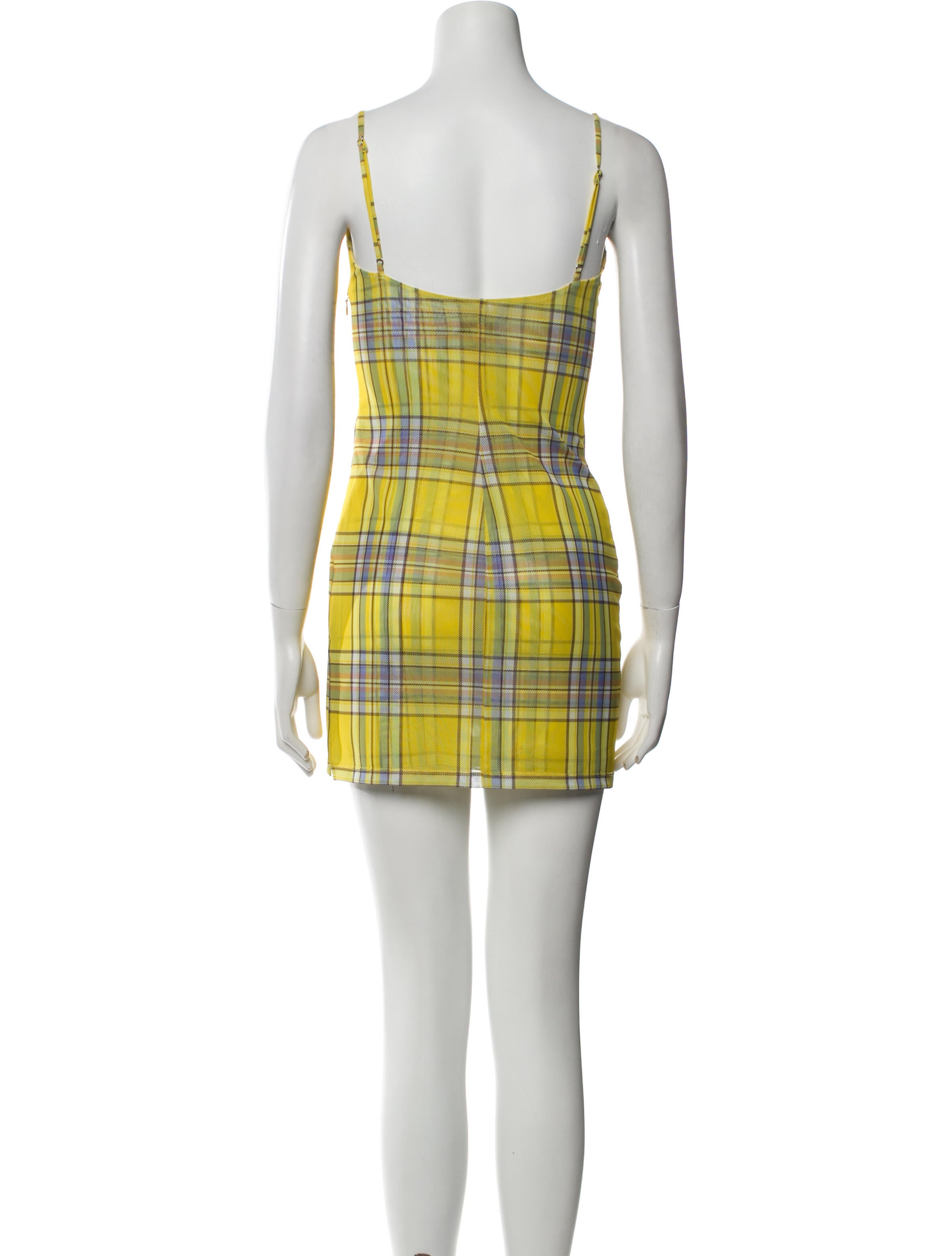 Miaou Plaid Print Mini Dress