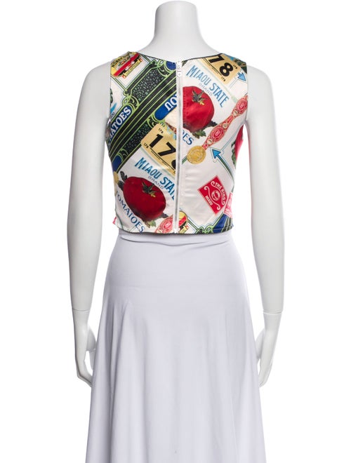 Miaou Printed Square Neckline Top