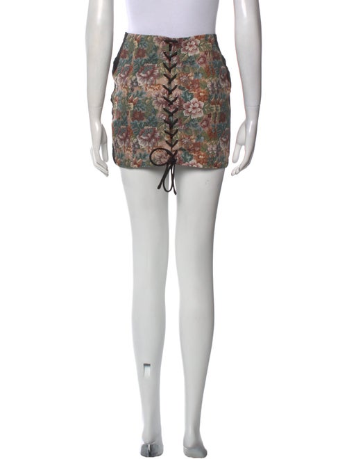 Miaou Floral Print Mini Skirt