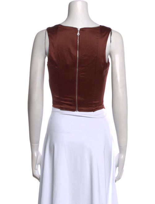 Miaou Square Neckline Sleeveless Crop Top