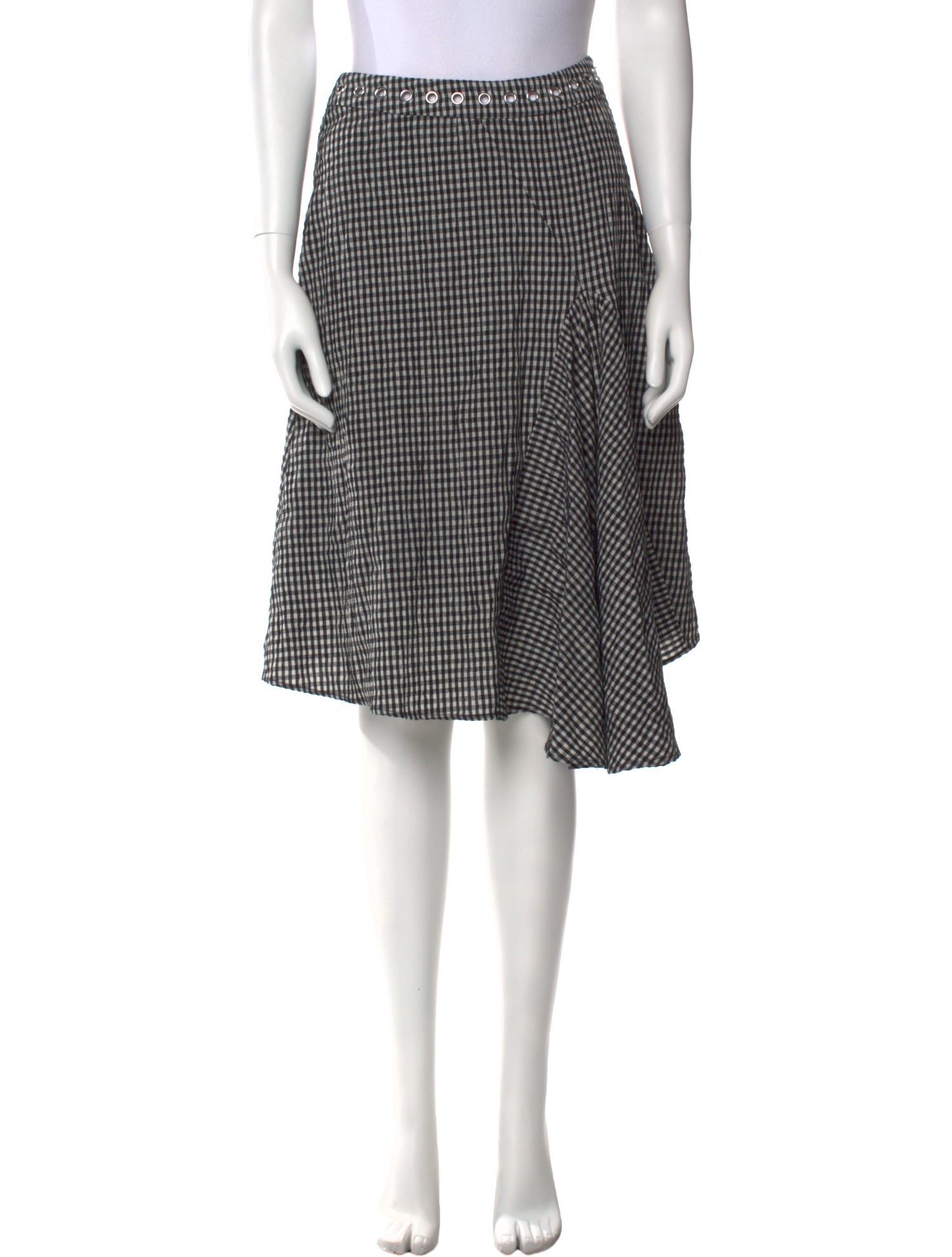 Miaou Plaid Print Knee-Length Skirt