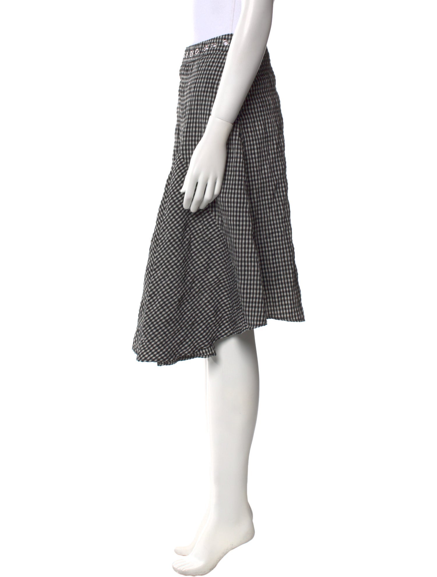 Miaou Plaid Print Knee-Length Skirt