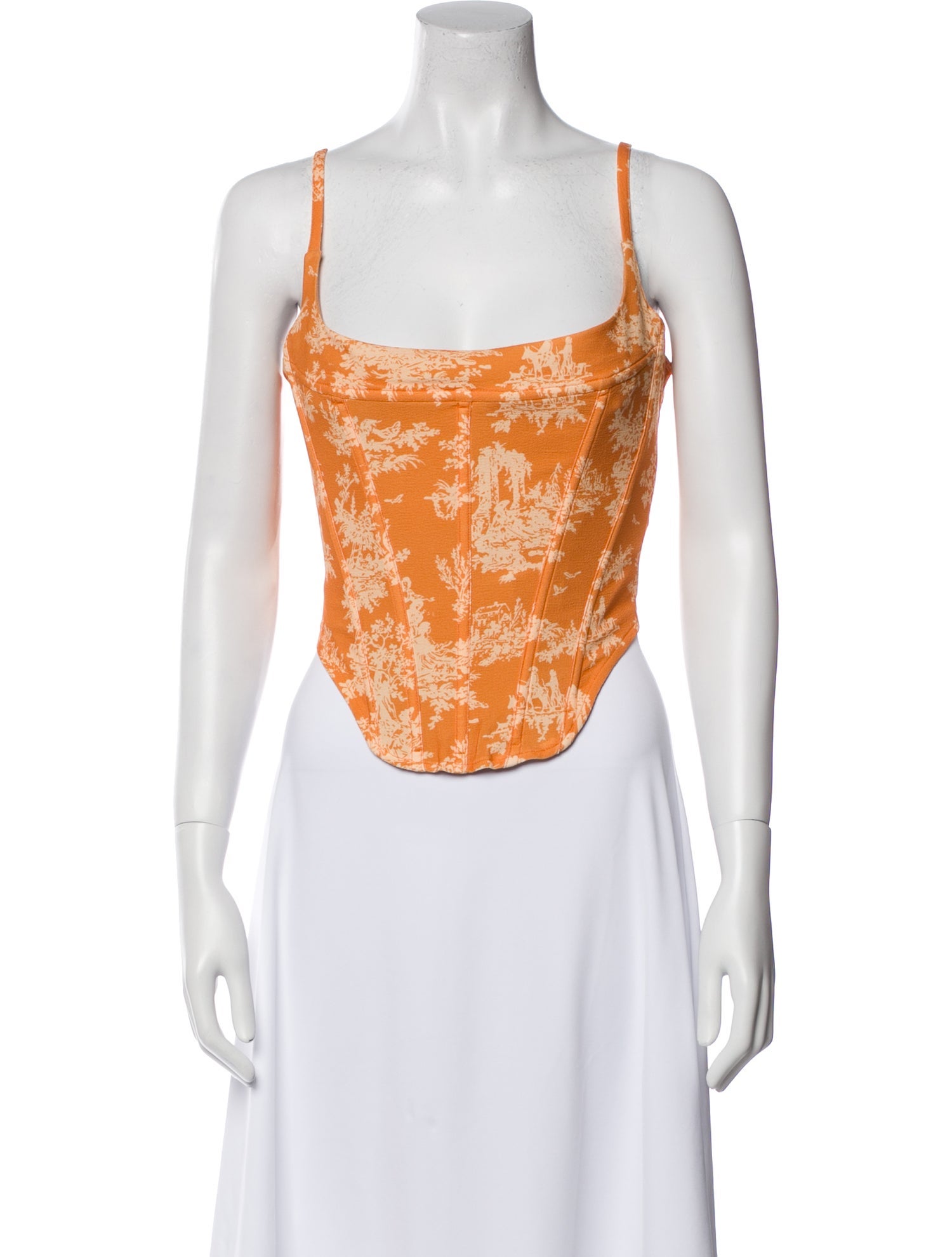 Miaou Printed Square Neckline Crop Top w/ Tags