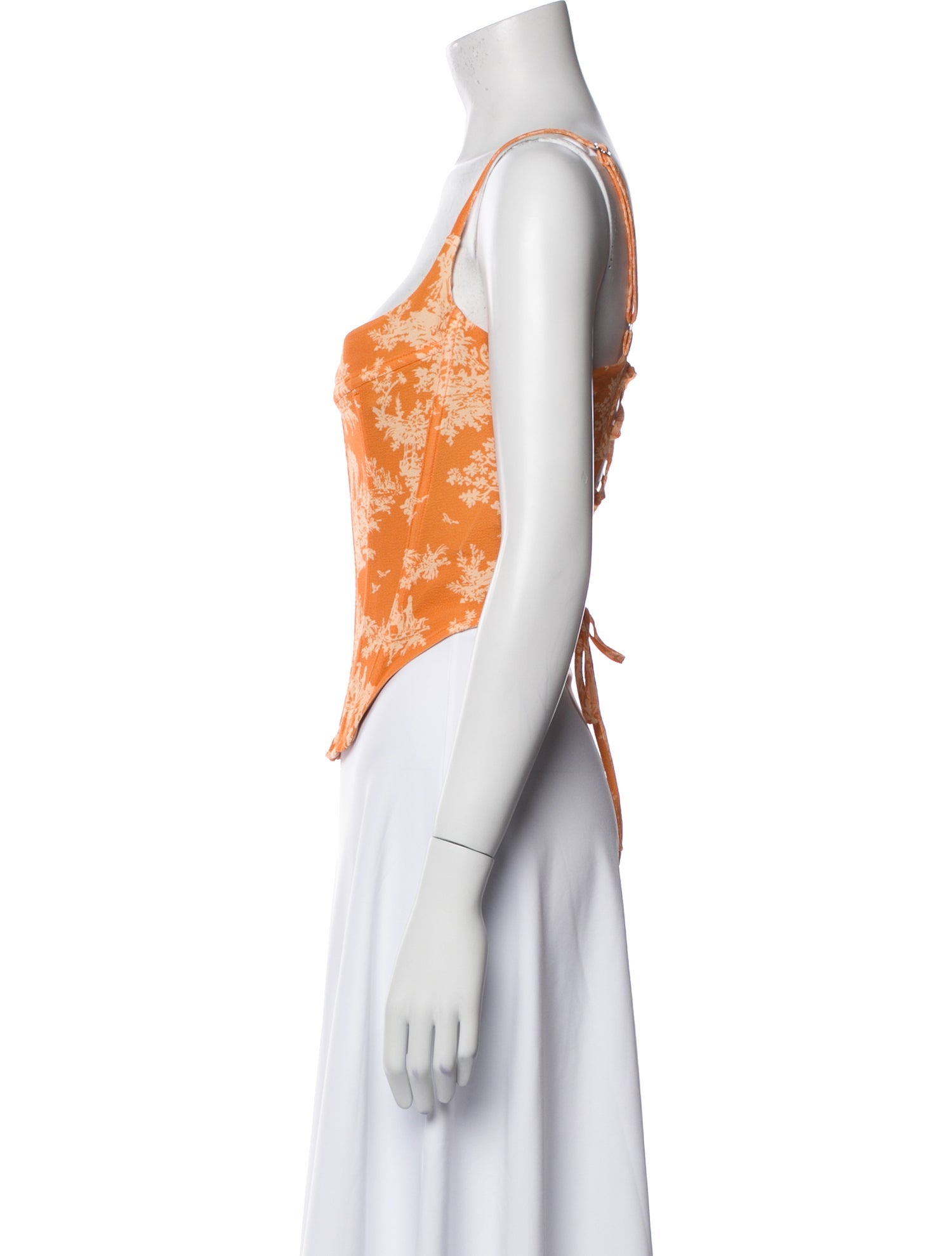 Miaou Printed Square Neckline Crop Top w/ Tags