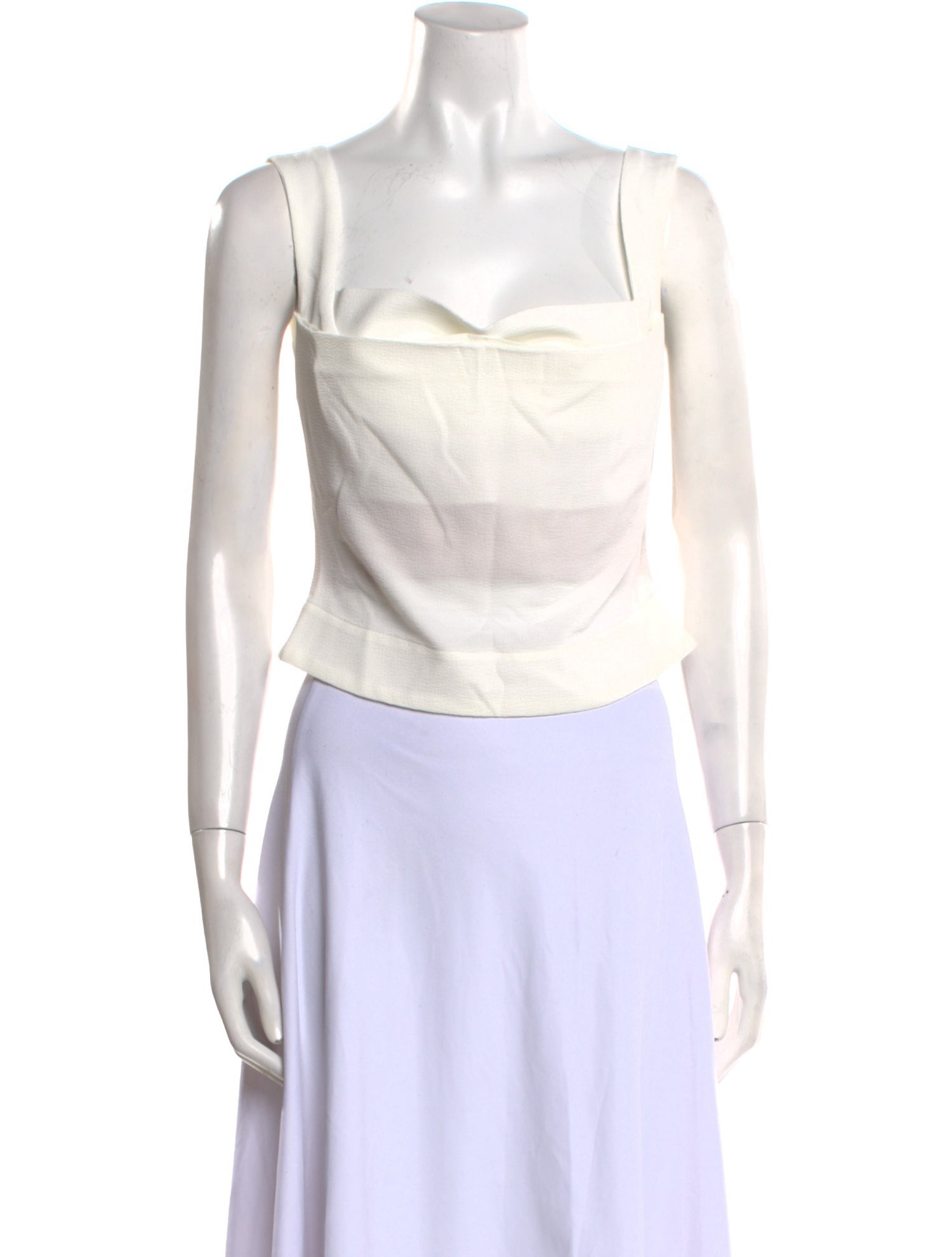 Miaou Square Neckline Sleeveless Crop Top