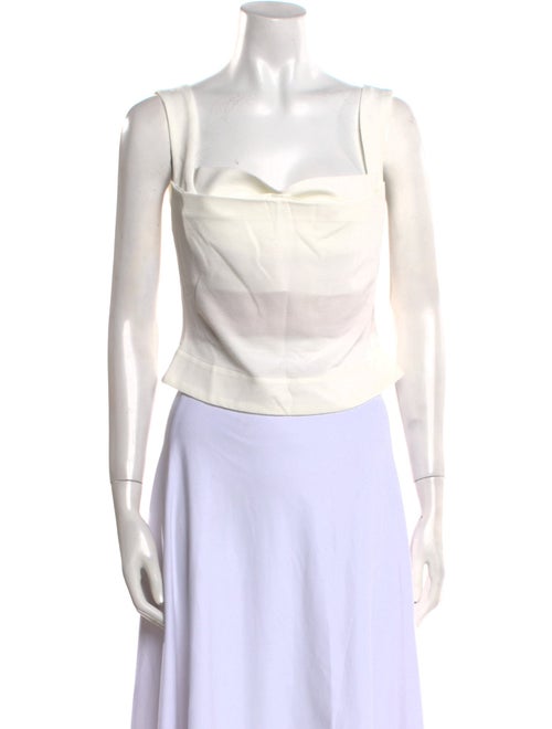 Miaou Square Neckline Sleeveless Crop Top