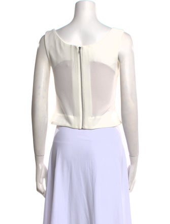 Miaou Square Neckline Sleeveless Crop Top