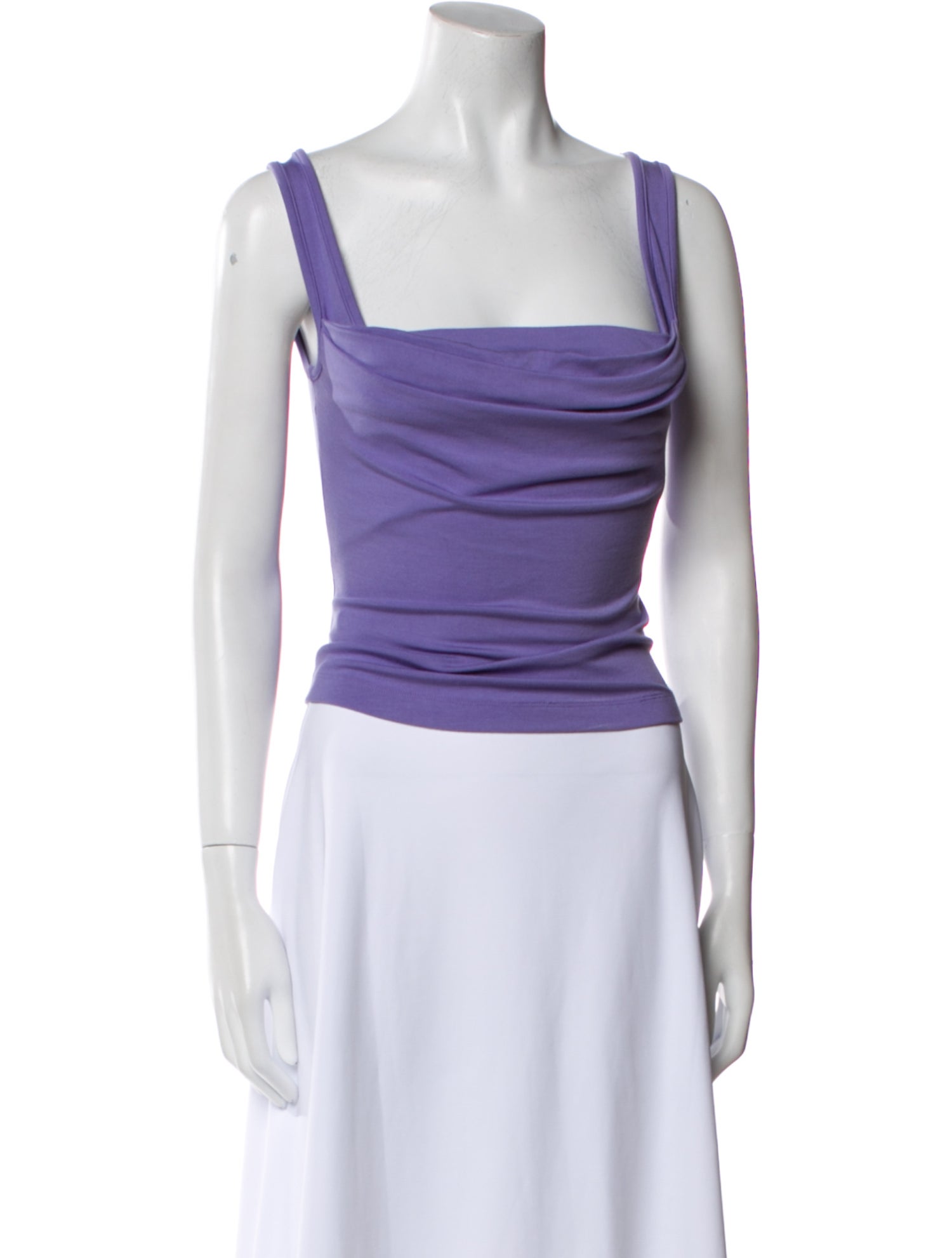 Miaou Cowl Neck Sleeveless Crop Top