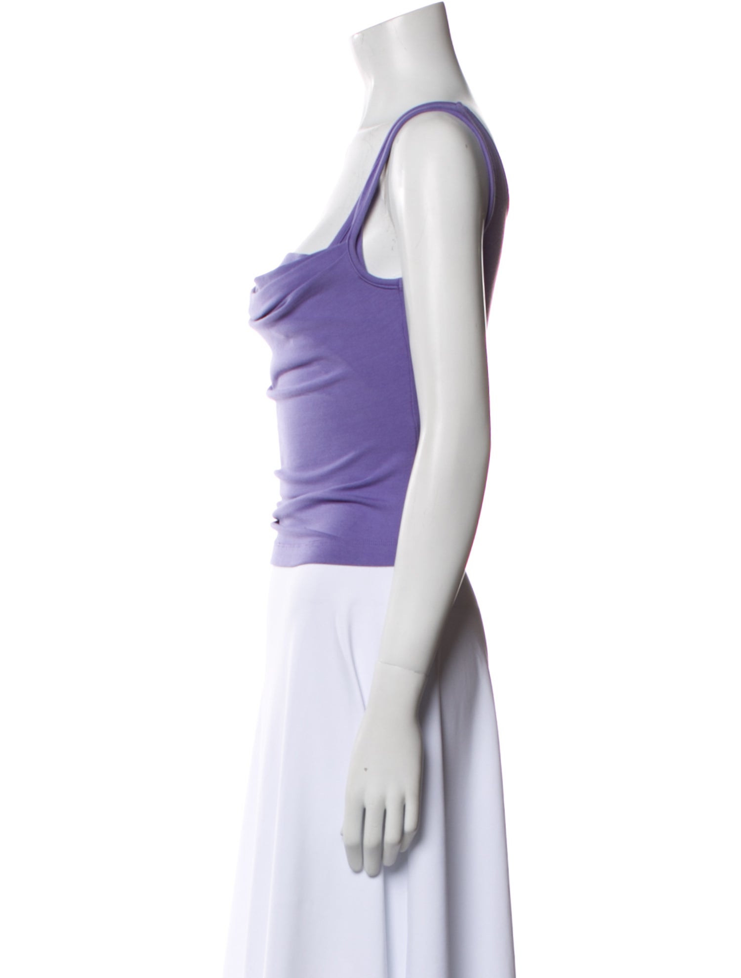 Miaou Cowl Neck Sleeveless Crop Top