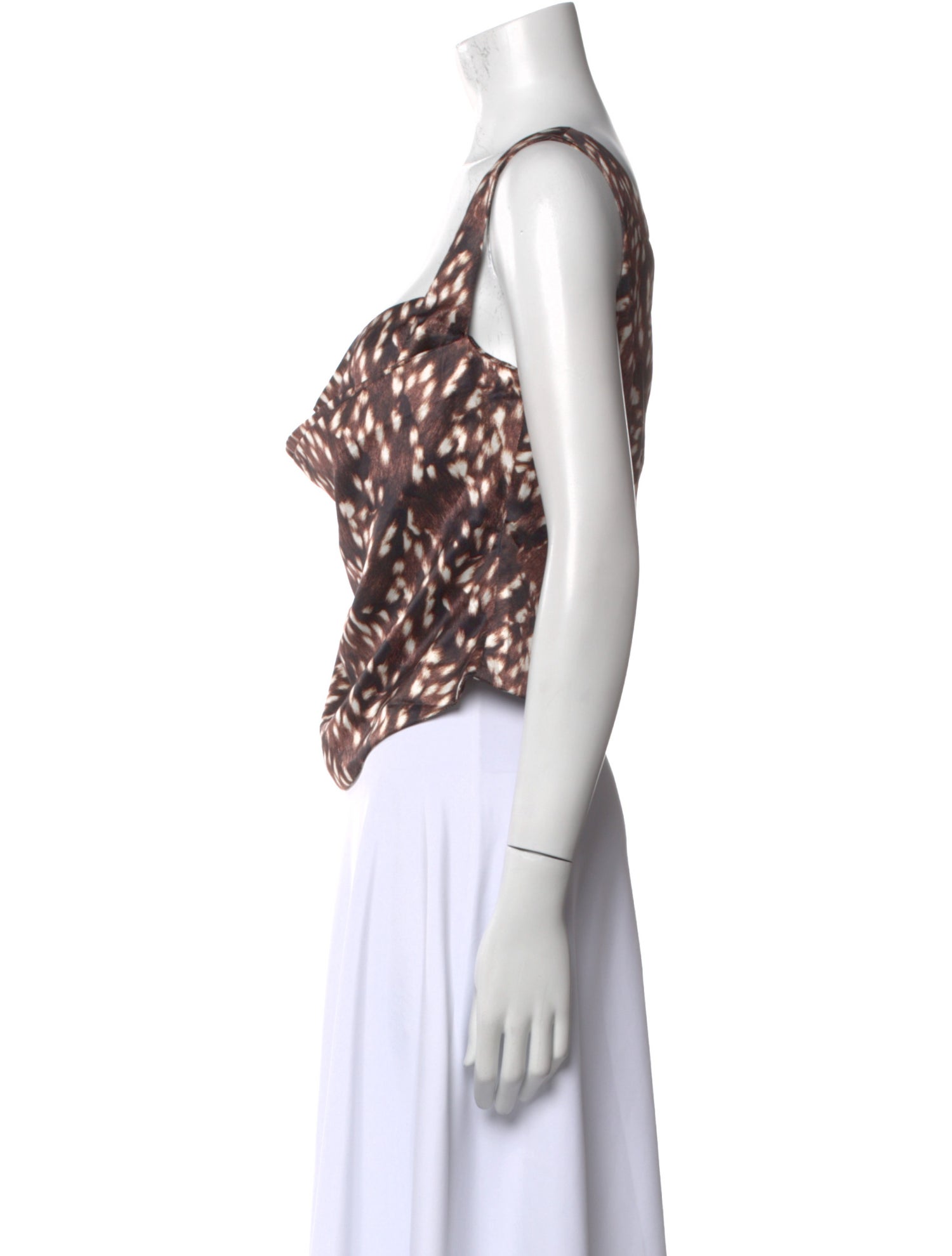 Miaou Printed Square Neckline Crop Top w/ Tags