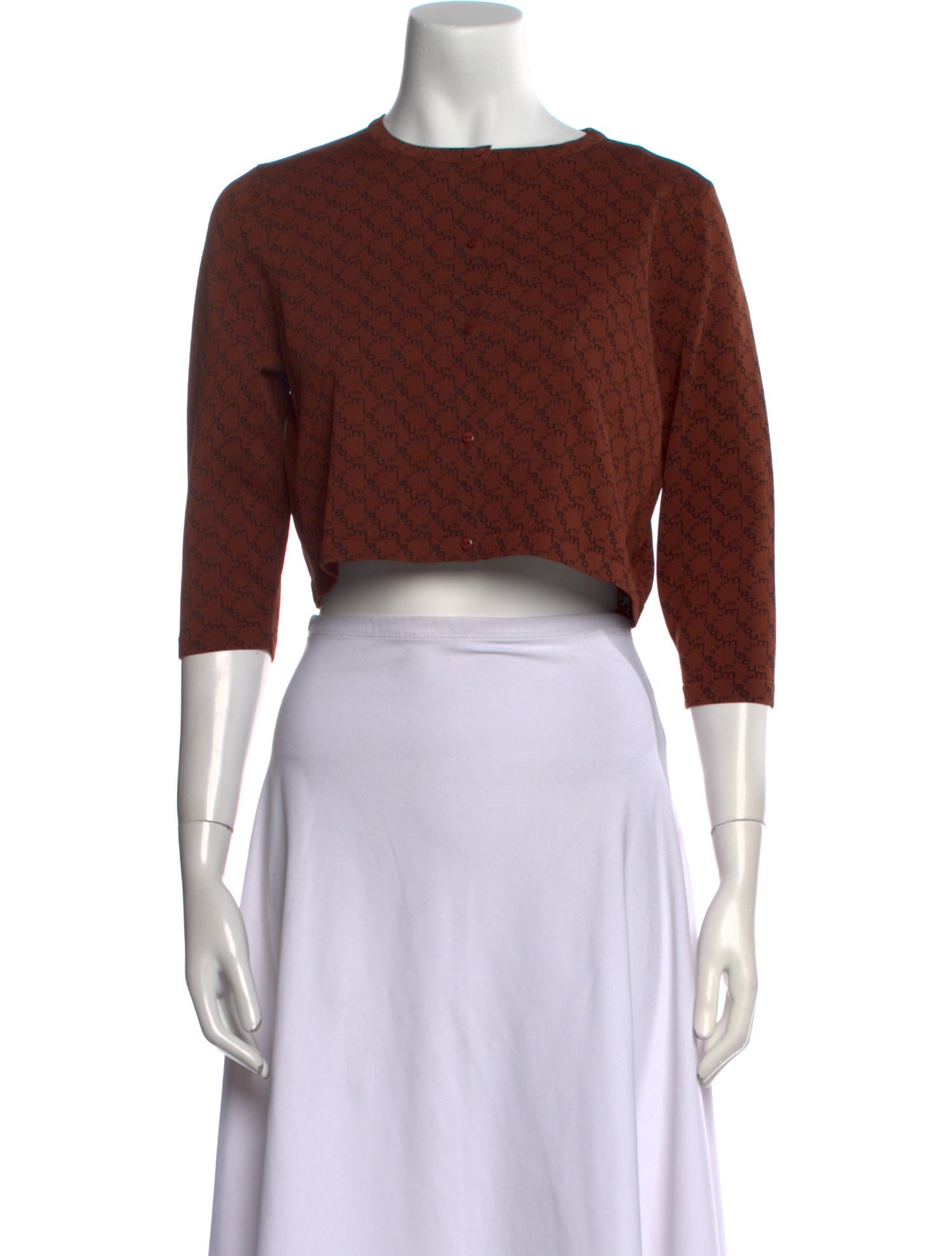 Miaou Nylon Crew Neck Crop Top