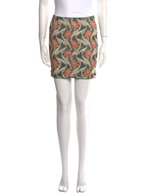 Miaou Floral Print Mini Skirt