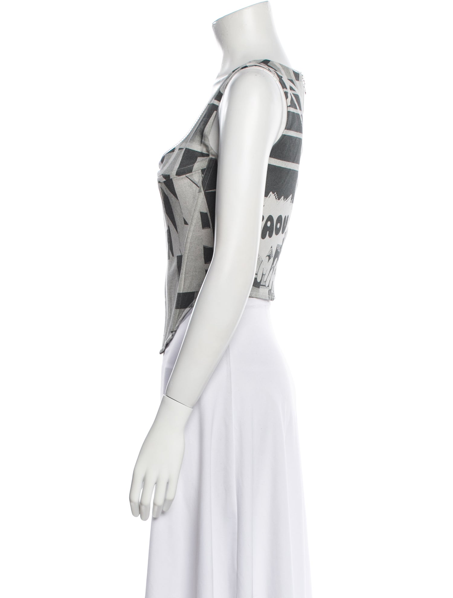 Miaou Printed Square Neckline Top