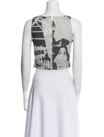 Miaou Printed Square Neckline Top