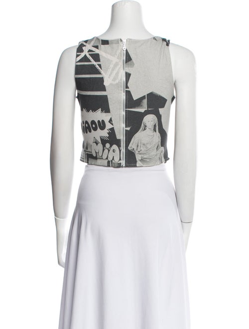 Miaou Printed Square Neckline Top