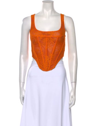 Miaou Square Neckline Sleeveless Crop Top