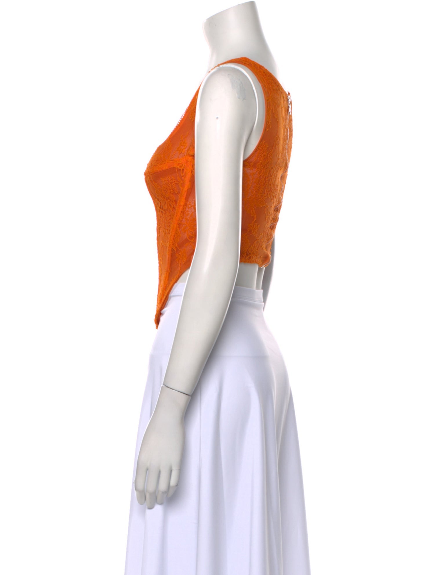 Miaou Square Neckline Sleeveless Crop Top