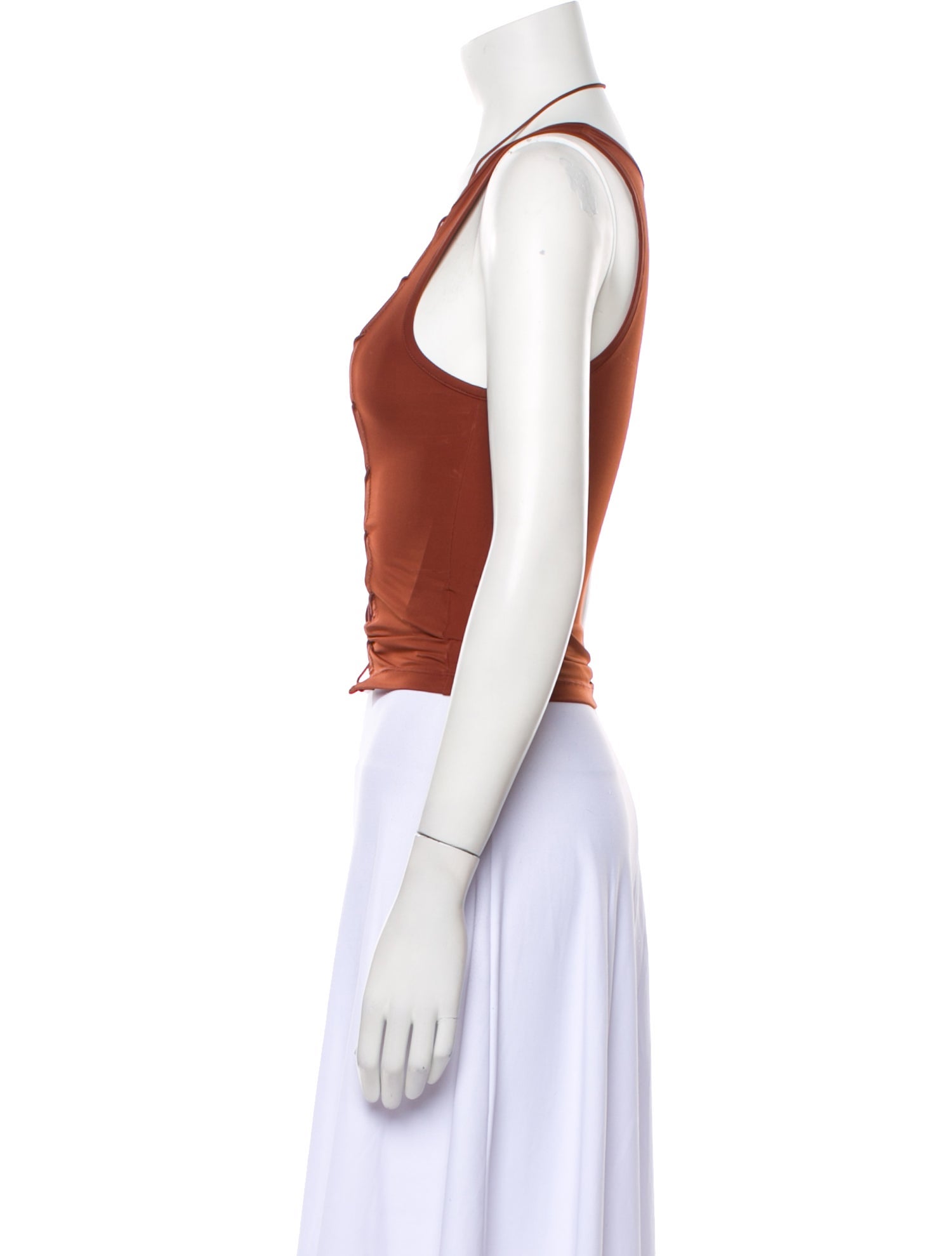 Miaou Square Neckline Sleeveless Crop Top