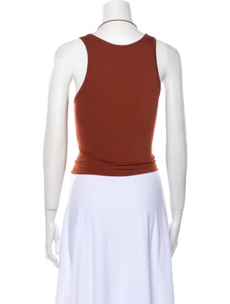 Miaou Square Neckline Sleeveless Crop Top