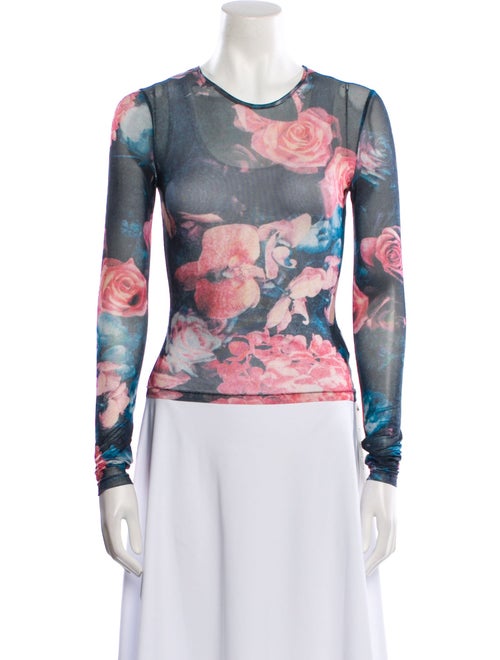 Miaou Floral Print Crew Neck Top