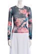 Miaou Floral Print Crew Neck Top