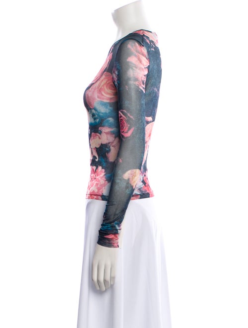 Miaou Floral Print Crew Neck Top