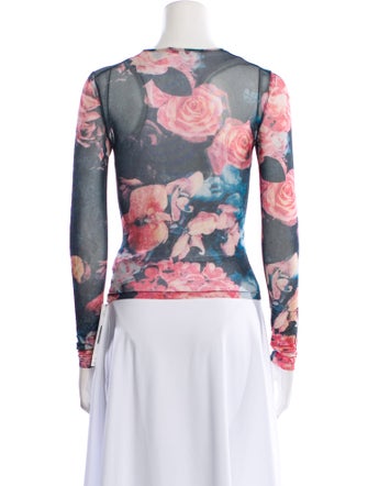 Miaou Floral Print Crew Neck Top