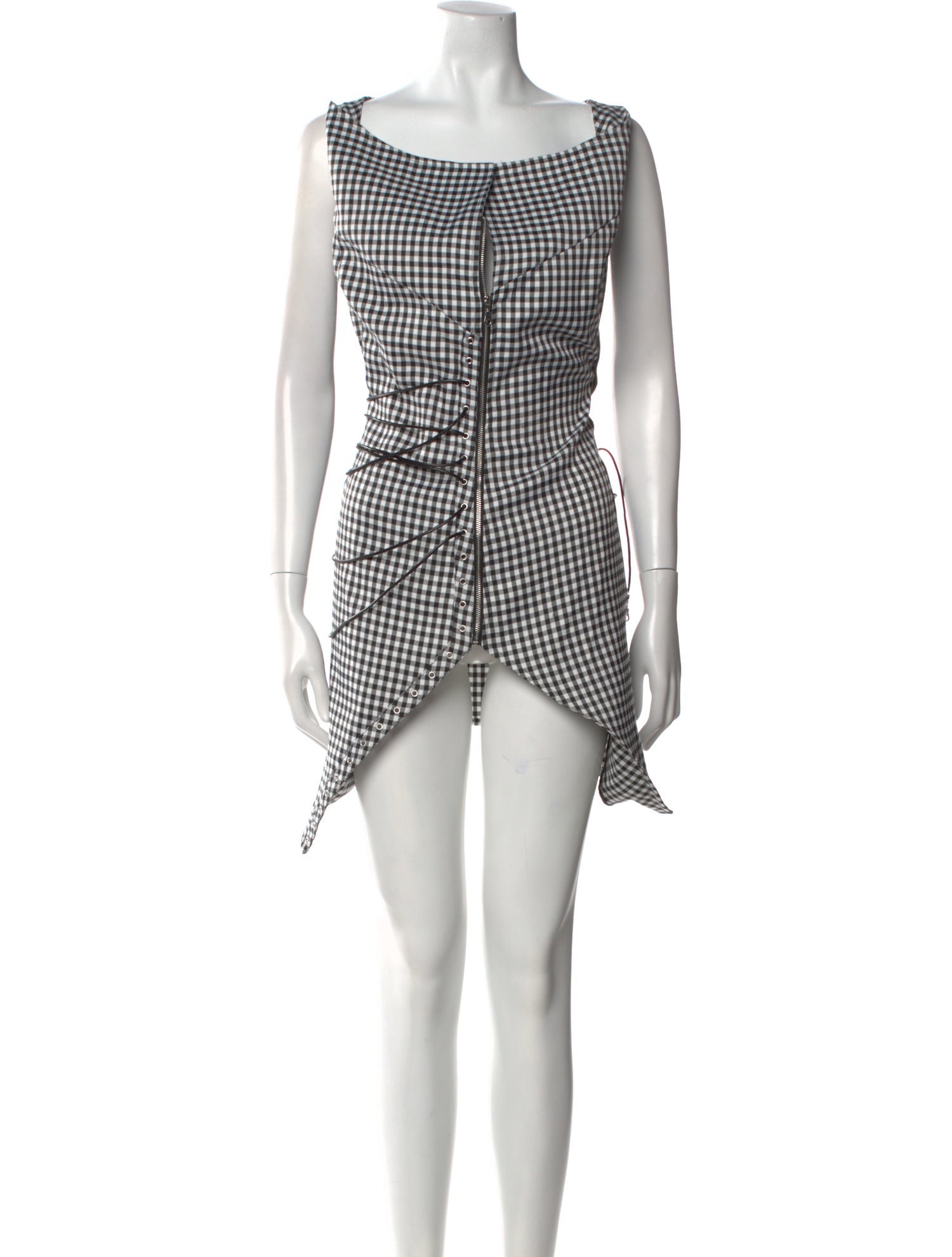 Miaou Plaid Print Mini Dress