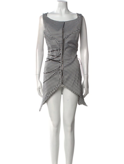 Miaou Plaid Print Mini Dress
