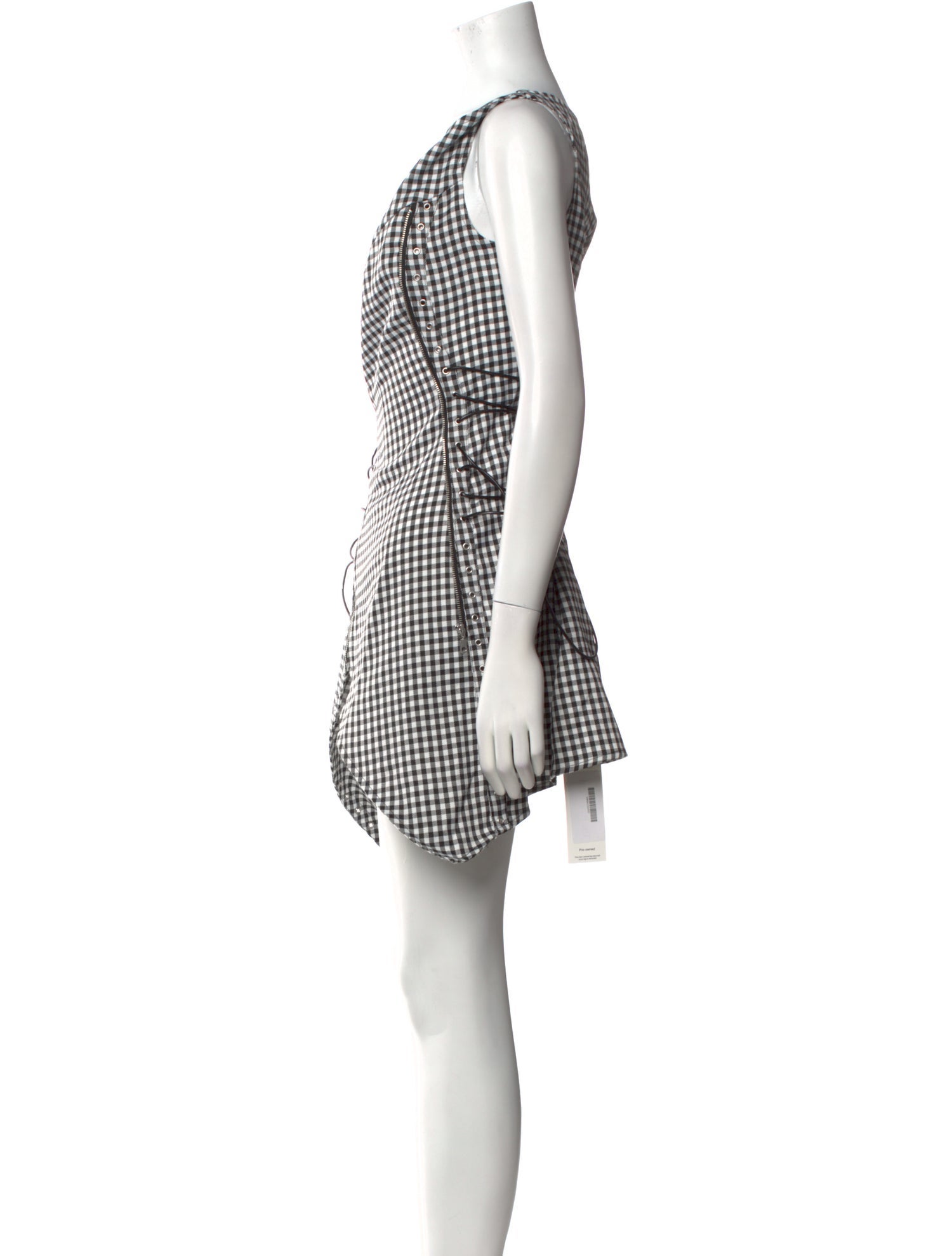 Miaou Plaid Print Mini Dress