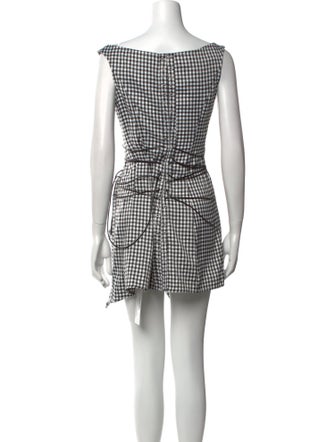 Miaou Plaid Print Mini Dress