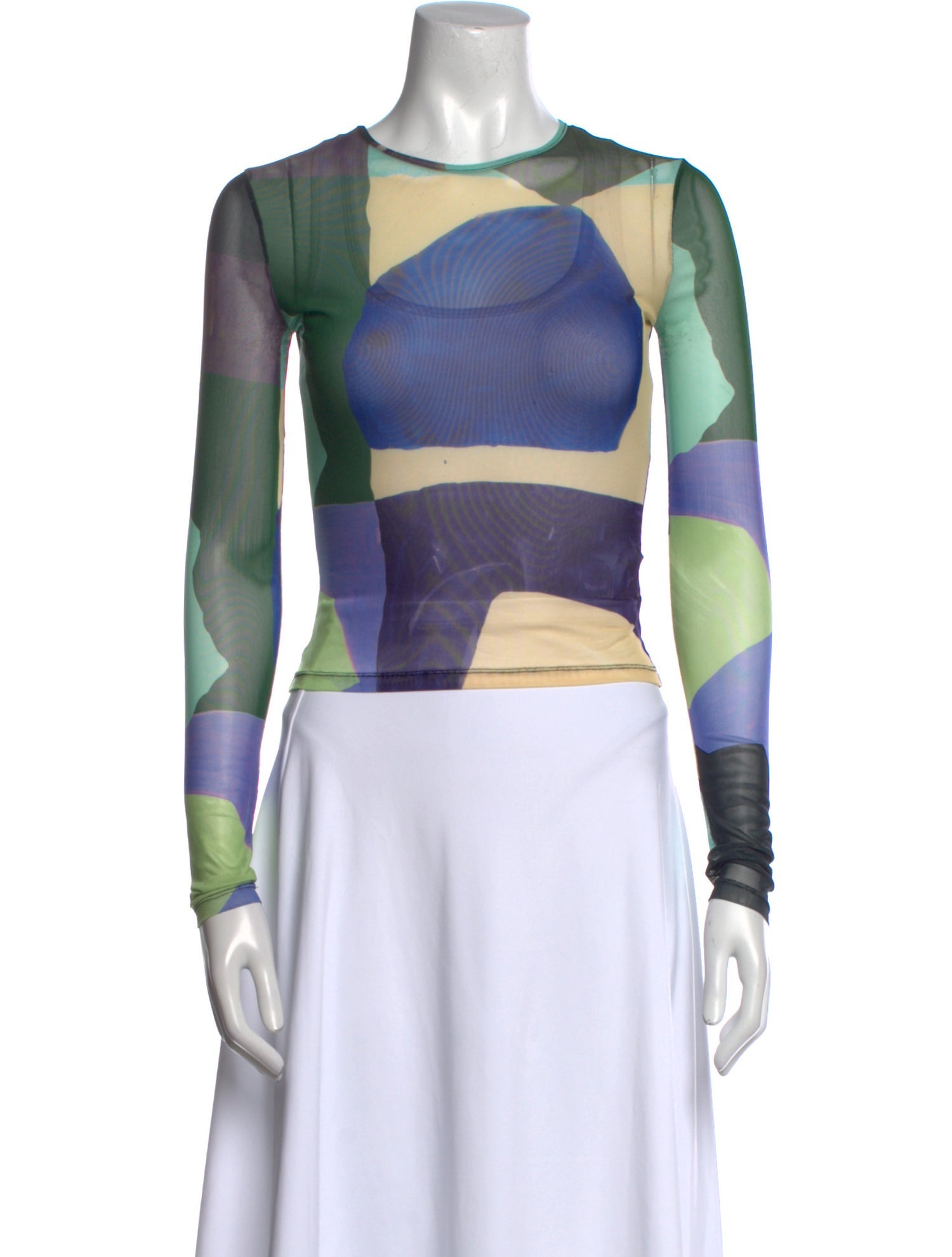 Miaou Striped Bateau Neckline Top