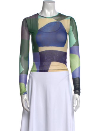 Miaou Striped Bateau Neckline Top