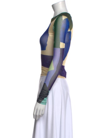 Miaou Striped Bateau Neckline Top