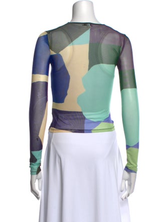 Miaou Striped Bateau Neckline Top