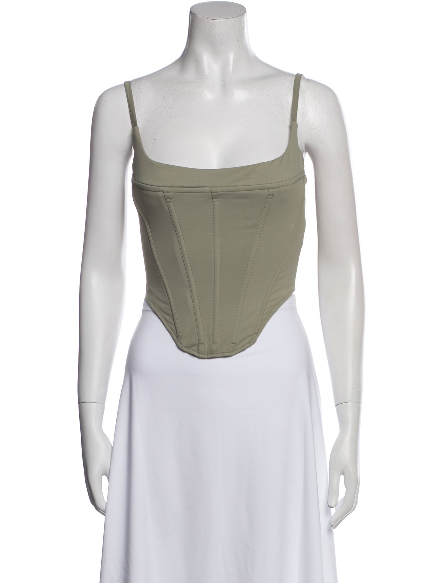 Miaou Square Neckline Sleeveless Crop Top