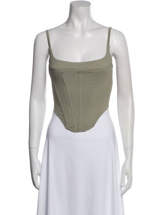 Miaou Square Neckline Sleeveless Crop Top