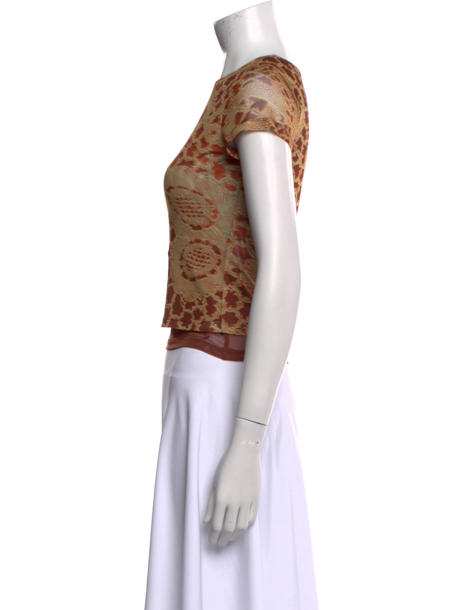 Miaou Animal Print Crew Neck Top