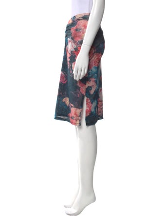 Miaou Floral Print Knee-Length Skirt