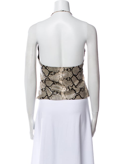 Miaou Animal Print Halterneck Crop Top