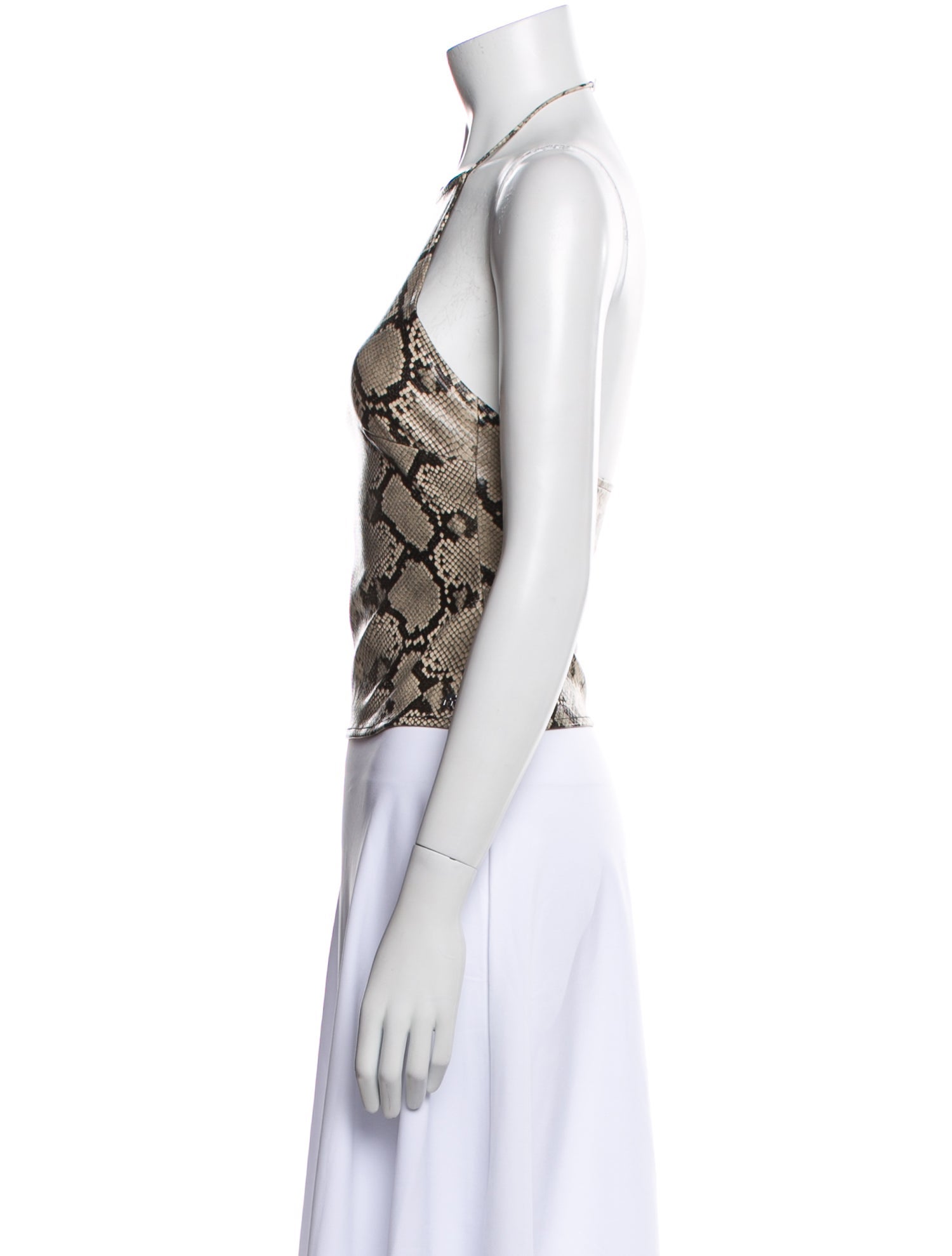 Miaou Animal Print Halterneck Crop Top w/ Tags