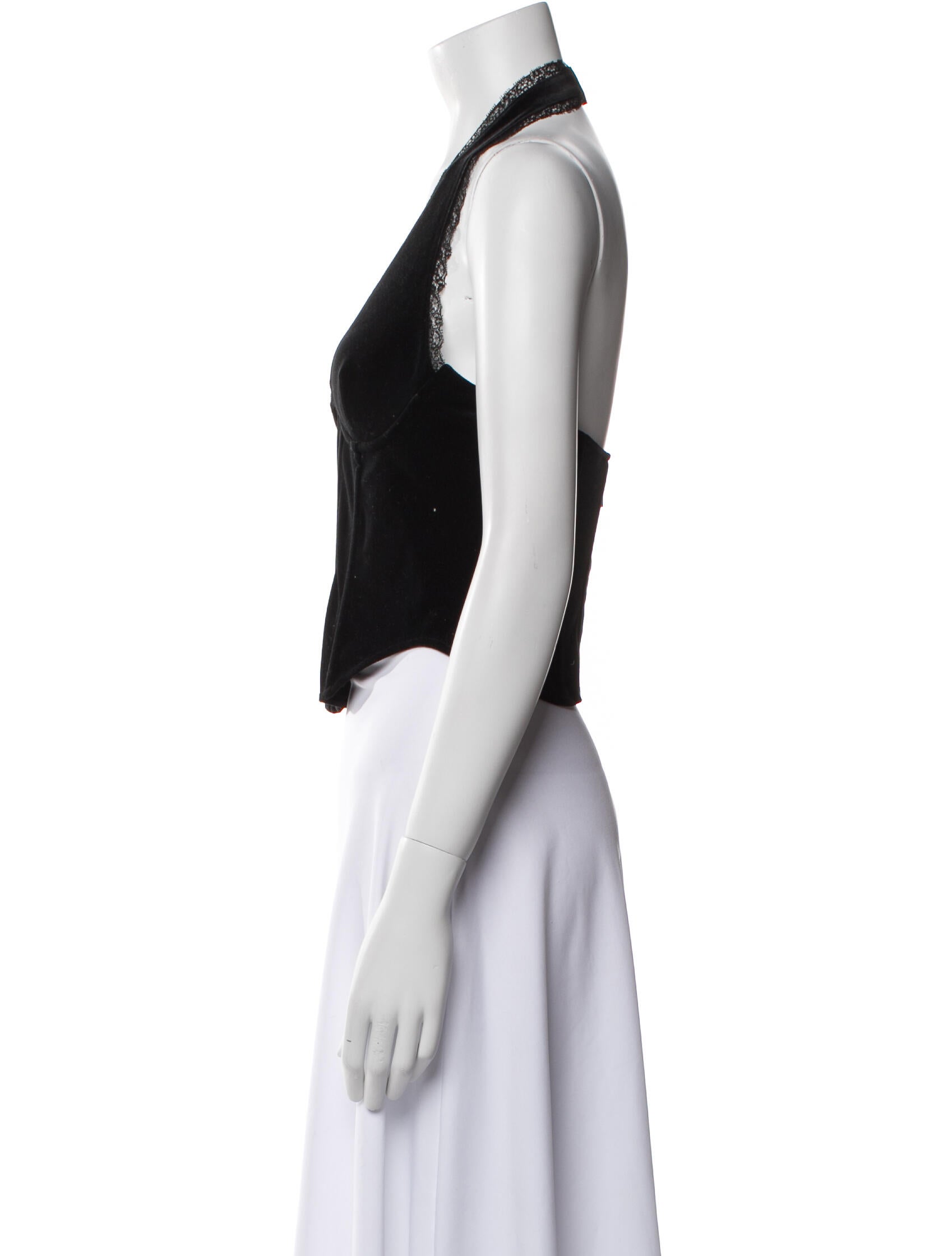 Miaou Ari Corset V-Neck Crop Top w/ Tags