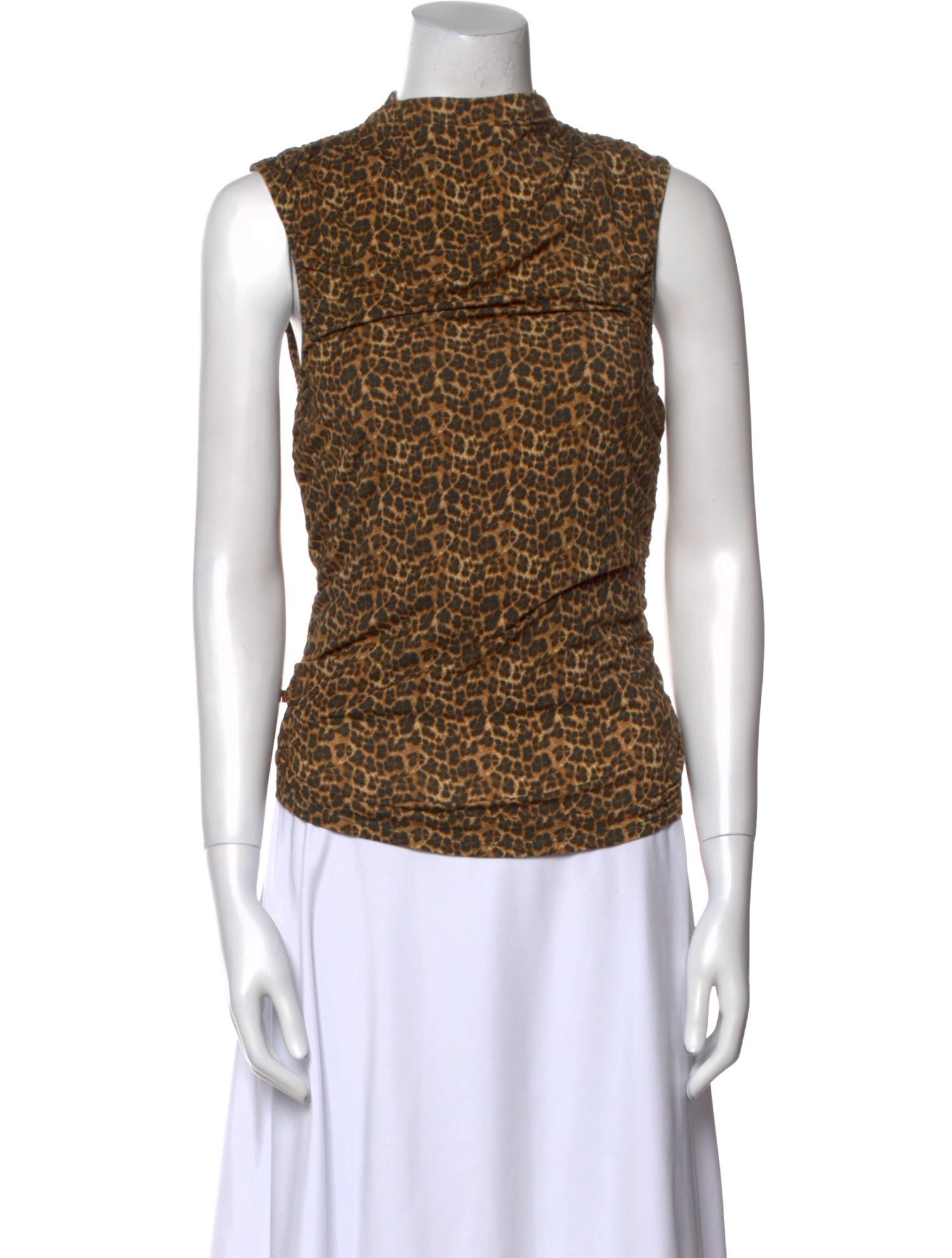 Miaou Printed Mock Neck Top