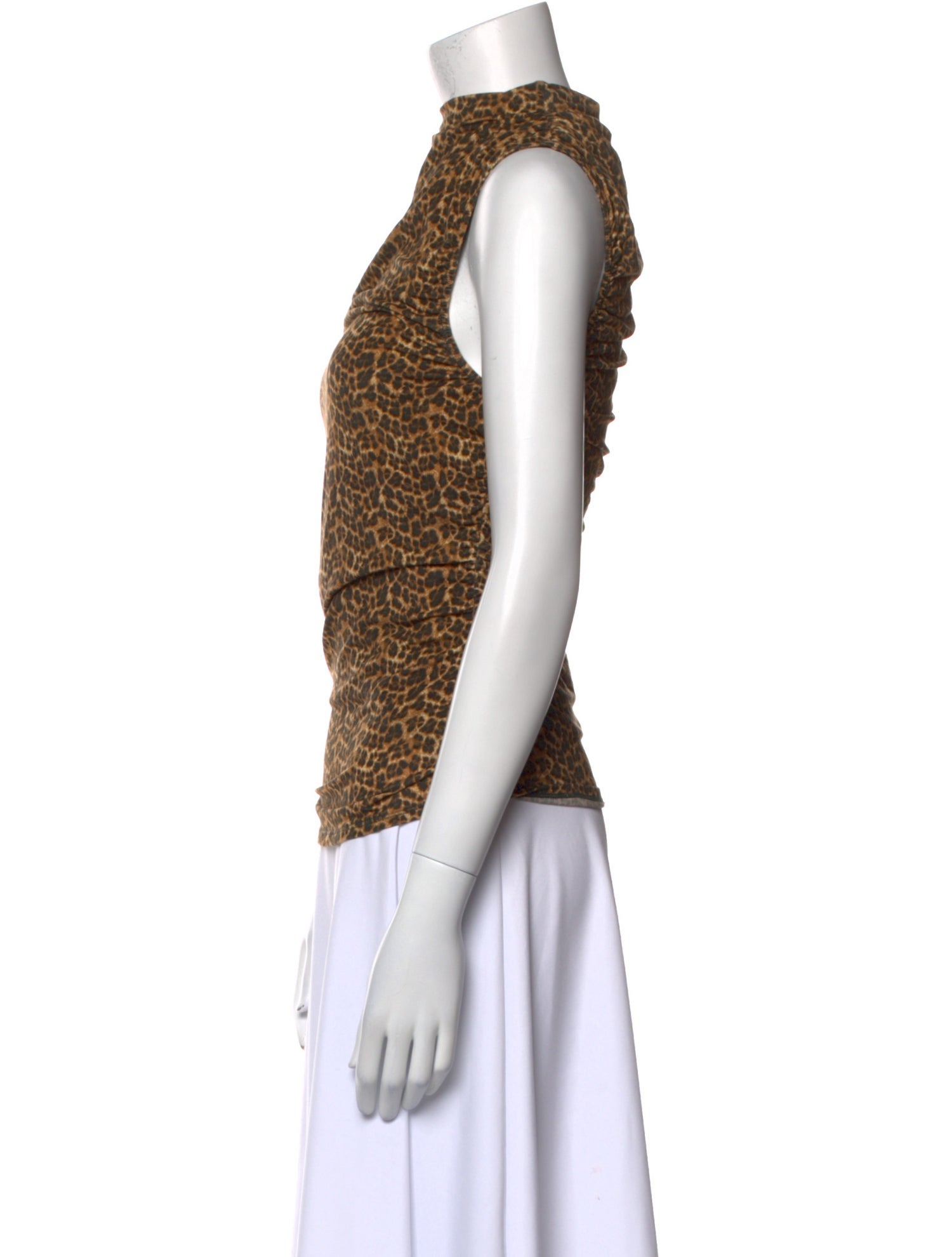 Miaou Printed Mock Neck Top