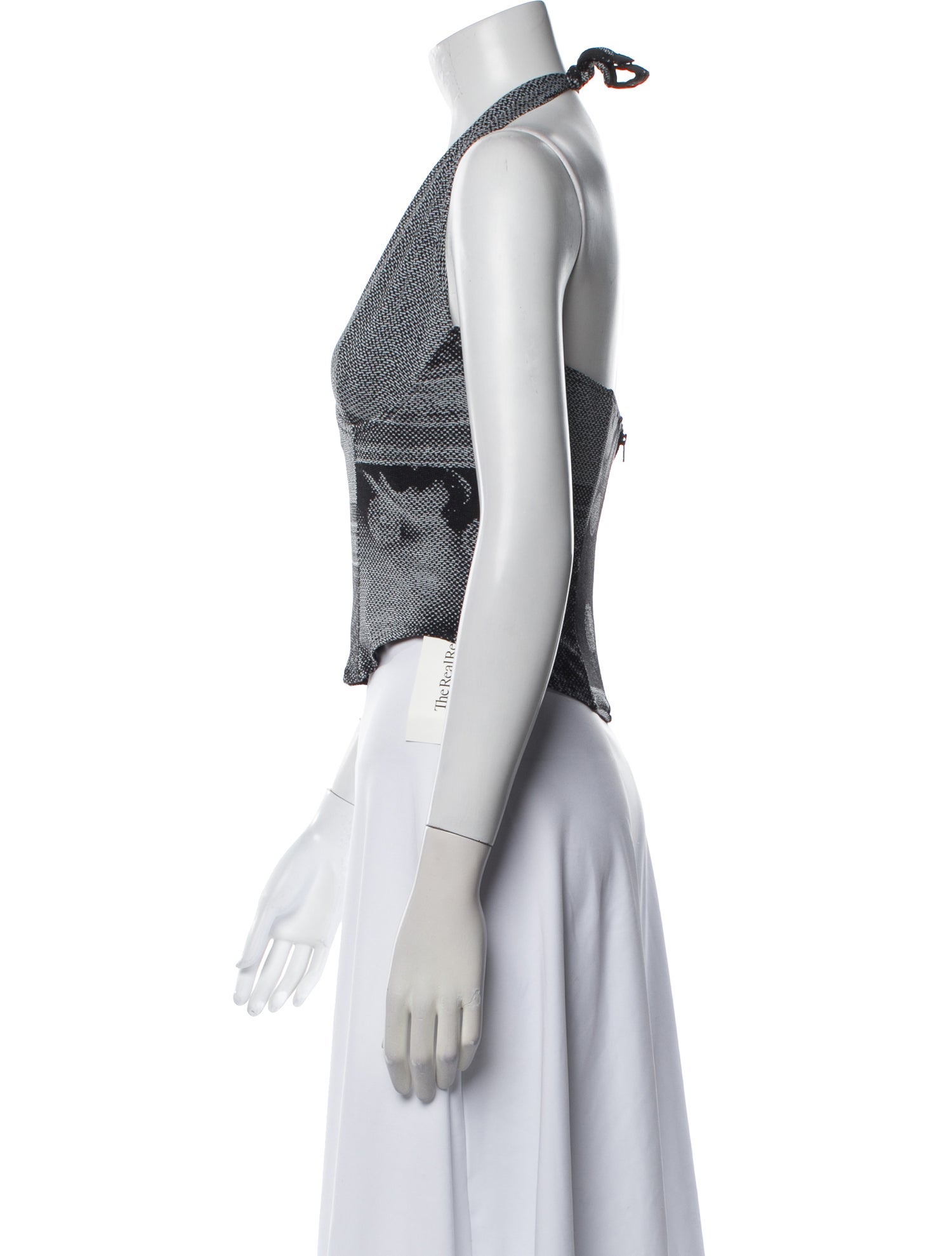 Miaou Polka Dot Print Halterneck Crop Top