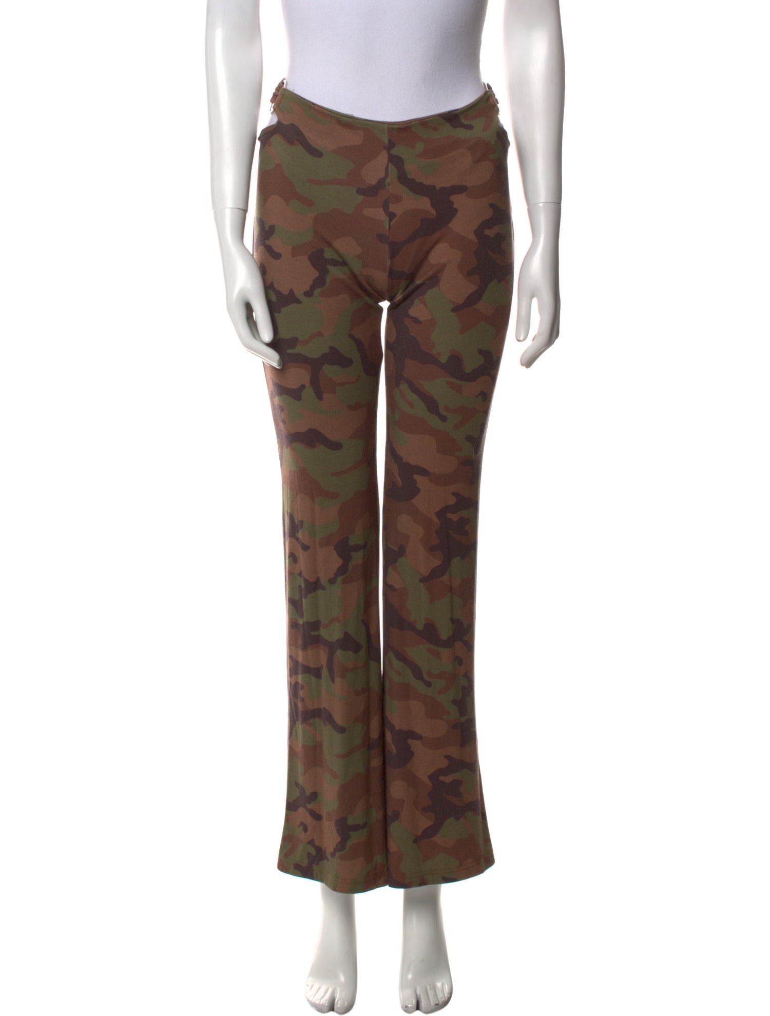 Miaou Camouflage Print Wide Leg Pants