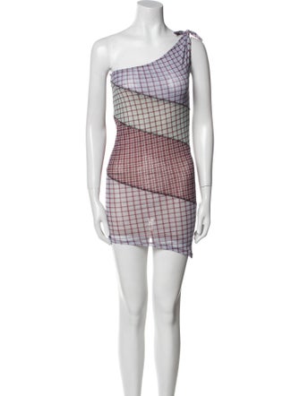 Miaou Plaid Print Mini Dress